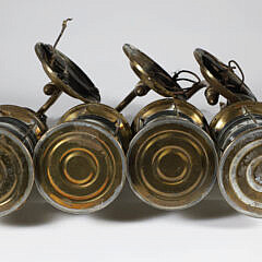 Collection of Four Brass Hanging Outdoor Ship’s Light Fixtures