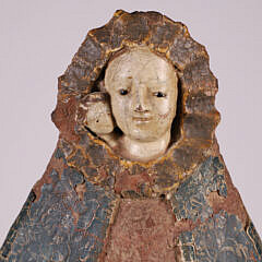 Clay Sculpture of a Colonial-Era Statue of the Virgin Mary and Child