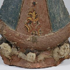 Clay Sculpture of a Colonial-Era Statue of the Virgin Mary and Child