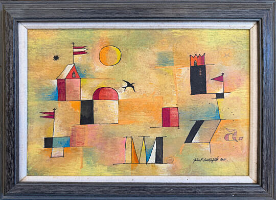 43144 John Lochtefeld Acrylic Flagged Landscape A IMG_0914