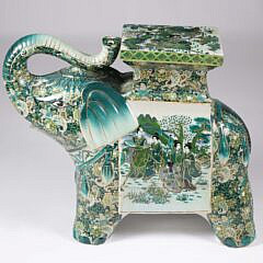 Vintage Chinese Elephant Garden Stool