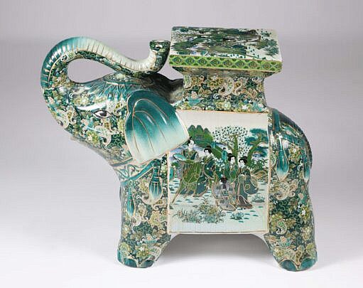 Vintage Chinese Elephant Garden Stool