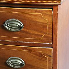 American Chippendale Mahogany Inlaid Bow Front Chest of Drawers, circa 1800