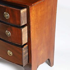 English Mahogany Diminutive Bachelor’s Chest of Drawers, 19th Century