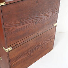 Pair of Antique English Brass Bound Campaign Night Stands