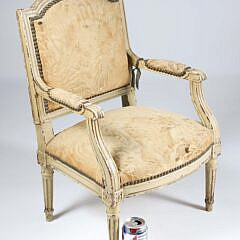 French Louis XV Youth Upholstered Armchair, 19th Century