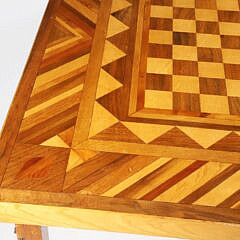 Vintage Folding Inlaid Games Table