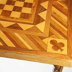 Vintage Folding Inlaid Games Table