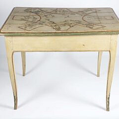 French Provincial “Zodiac” Decorated Side Table, 19th Century