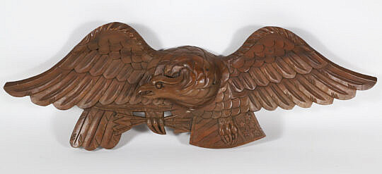 Vintage Carved Eagle Plaque