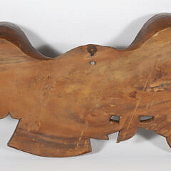Vintage Carved Wood Spread Winged Eagle Plaque