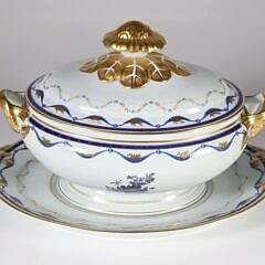 Portuguese Chinese Export Style Three-Piece Tureen