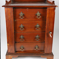 Victorian Salesman’s Sample Lock-Side Mahogany Chest of Drawers, 19th Century