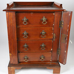 Victorian Salesman’s Sample Lock-Side Mahogany Chest of Drawers, 19th Century