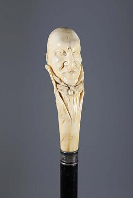 Whaler Made Gentleman Knob Walking Stick, 19th Century