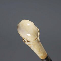 Whaler Made Bust of a Gentleman Knob Walking Stick, 19th Century