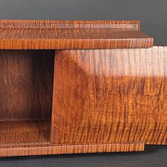 Bench Made 18th Century Style Solid Tiger Maple Candle Storage Box