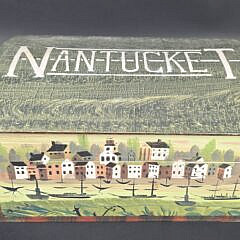 Vintage David Wiggins Limited Edition Nantucket Folk Art Pain Decorated Box