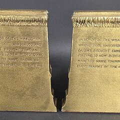Pair of Vintage Brass New Bedford Moby Dick Whaler Bookends