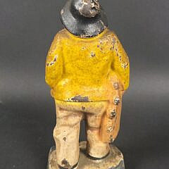 Vintage Figural Cast Iron Old Salt Fisherman Doorstop, 20th century