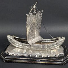 Vintage 925 Sterling Silver Figural River Boat