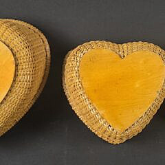 Vintage Heart Shaped Nest of Nantucket Baskets, 20th century