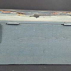 Vintage American Folk Art Whaling Scene Paint Decorate Box