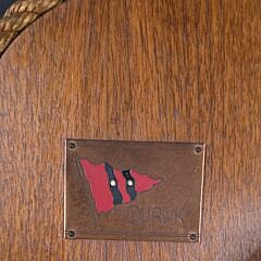 Vintage Half Hull Sailboat Model Plaque, 20th century