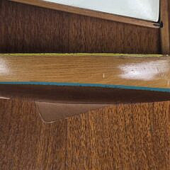 Vintage Half Hull Sailboat Model Plaque, 20th century