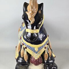 Vintage Ceramic Imperial Arabian Horse Figural Garden Stool, 20th century