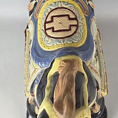 Vintage Ceramic Imperial Arabian Horse Figural Garden Stool, 20th century