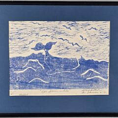 4695-955 Whale Woodblock A