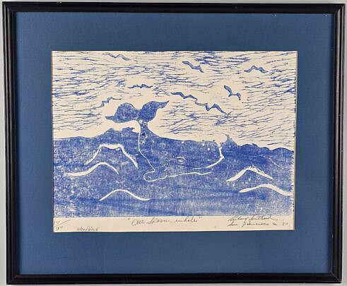4695-955 Whale Woodblock A