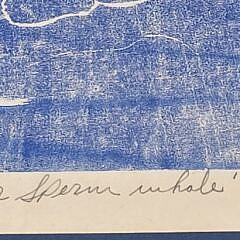Vintage Limited Edition, Our Sperm Whale, Woodblock Print, 20th century