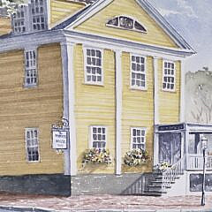 Greg G.S. Hill Watercolor on Paper, “Roberts House Inn Nantucket”, Painting, 20th century