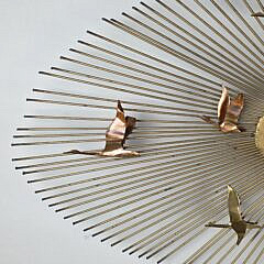 Vintage Curtis Jere Mid Century Modern Flying Bird Sunburst Wall Art Sculpture, 20th century
