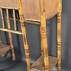 Antique English Bamboo Rectangular Plant Stand, 19th century