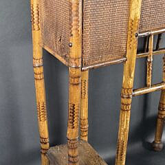 Antique English Bamboo Rectangular Plant Stand, 19th century