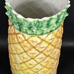 Vintage Italian Painted Pineapple Umbrella Stand, 20th century