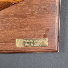Vintage Thirteen Lift Half Hull Racing Yacht Boat Model, White Lady