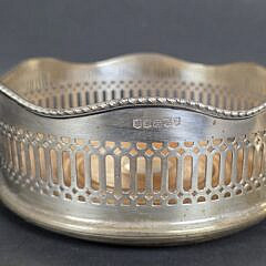 Pair of Sheffield Silver Plated Wine Coasters, 19th Century