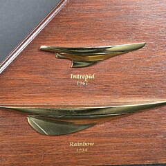 Pair of Vintage Americas Cup Brass Hull Bookends, 20th century