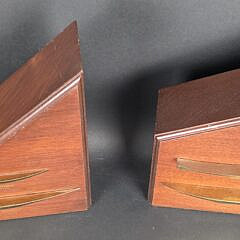 Pair of Vintage Americas Cup Brass Hull Bookends, 20th century