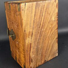 Antique Chinese Export Relief Carved Brass Bound Camphorwood Box