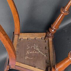 Pair of Antique English Mahogany Hall Chairs, 19th century