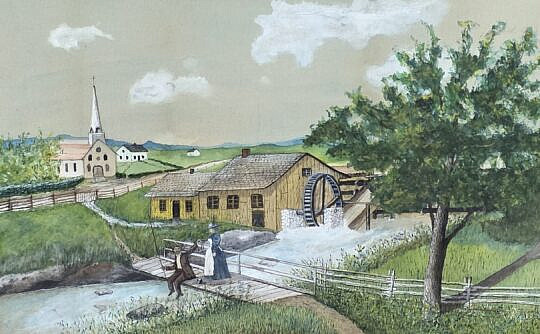 4715-955 Riverscape Watercolor A