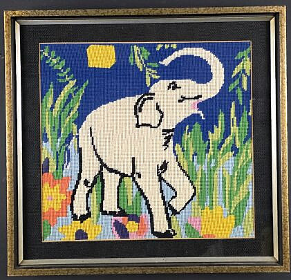 4716-955 Elephant Needlepoint A