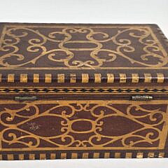 Antique Multiwood Inlaid Jewelry Box, 19th century