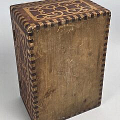 Antique Multiwood Inlaid Jewelry Box, 19th century