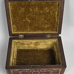 Antique Multiwood Inlaid Jewelry Box, 19th century